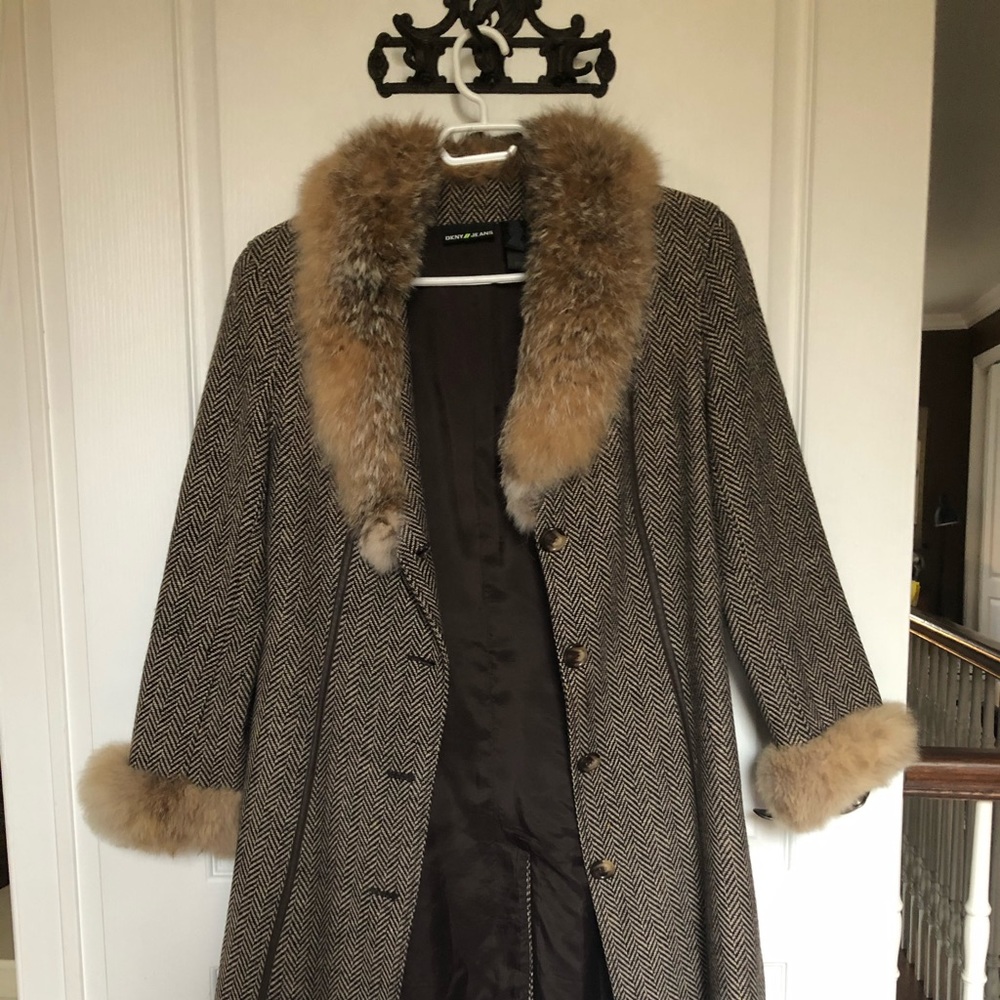 DKNY jeans, fancy coat
